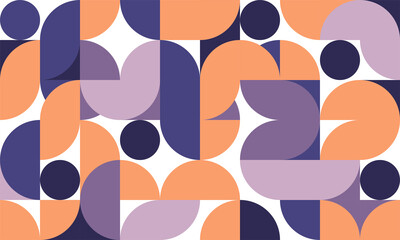 Poster - Abstract retro style of geometric pattern artwork style template. Circle design of rounded shapes pattern pattern background. vector