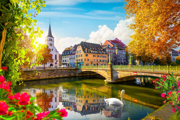 Wall Mural - protestant church in strasbourg