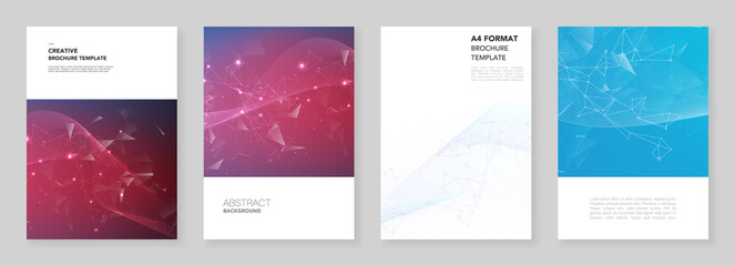 Wall Mural - a4 brochure layout of covers design templates for flyer leaflet, a4 brochure design, report, present
