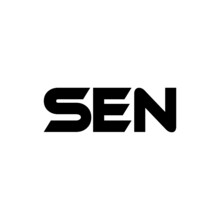 SEN Letter Logo Design With White Background In Illustrator, Vector Logo Modern Alphabet Font Overlap Style. Calligraphy Designs For Logo, Poster, Invitation, Etc.
