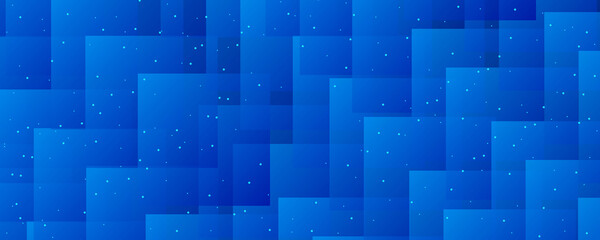 Poster - Abstract blue background with squares . 