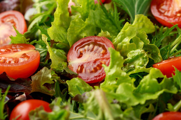 Wall Mural - Fresh cherry tomatoes salad. healthy vegan food