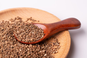 Poster - Anise seeds in a plate. Anise in a plate on a white background.