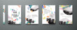 © yuttapholstocker - Portfolio design vector set. Abstract paint brush graphic gradient watercolor shape on cover book presentation. Minimal brochure layout and modern report business flyers poster template.