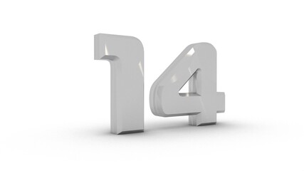Poster - Gray textured 3d number 