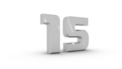 Poster - Gray textured 3d number 