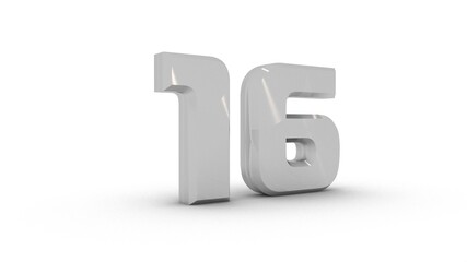 Poster - Gray textured 3d number 