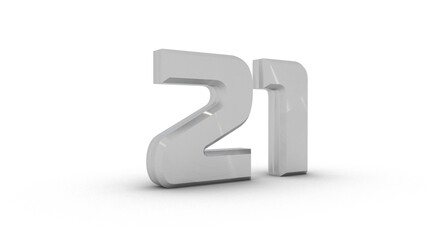 Poster - Gray textured 3d number 