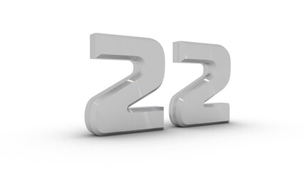 Poster - Gray textured 3d number 