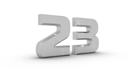 Poster - Gray textured 3d number 