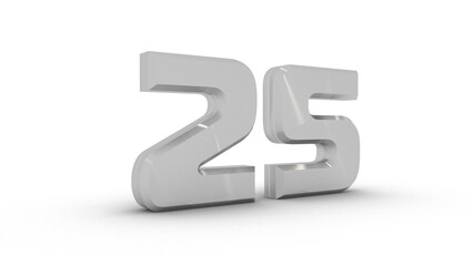 Poster - Gray textured 3d number 