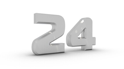 Poster - Gray textured 3d number 