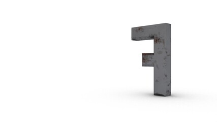 Poster - Gray textured 3d number 