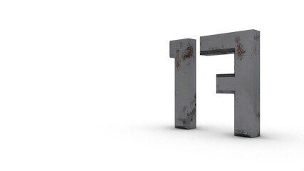 Poster - Gray textured 3d number 