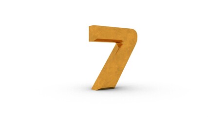Poster - Yellow glossy number 