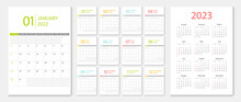 Calendar 2022, Calendar 2023 Week Start Sunday Corporate Design Template Vector.