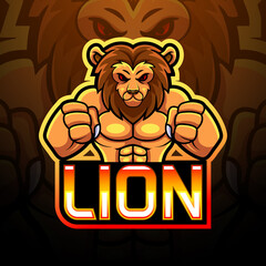 Poster - Lion esport logo mascot design