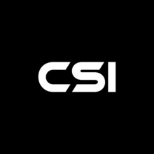 CSI Letter Logo Design With Black Background In Illustrator, Vector Logo Modern Alphabet Font Overlap Style. Calligraphy Designs For Logo, Poster, Invitation, Etc.
