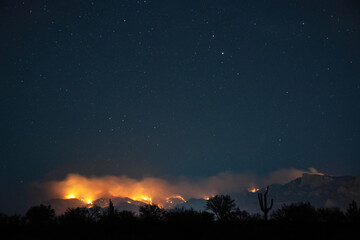 Wall Mural - bighorn fire in the santa catalina mountains