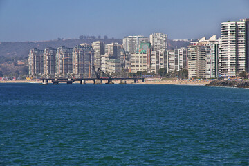 Canvas Print - The beach of Vina del Mar, Chile