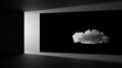 © filiz - minimal cloud dark room 3d rendering