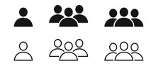 User  Icon And People Line Icon, Team Icon, Group Icon, Outline And Solid Vector Illustration, Linear Pictogram Isolated.