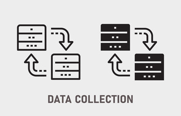 Poster - data collection icon on white background. vector illustration.
