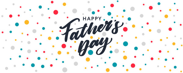 Wall Mural - Happy father's day. Lettering. Banner Sale Brush text pattern vector