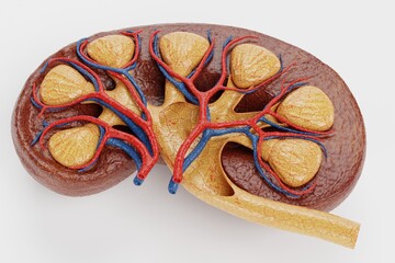 Wall Mural - Realistic 3D Render of Human Kidney