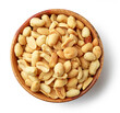 bowl of roasted salted peanuts