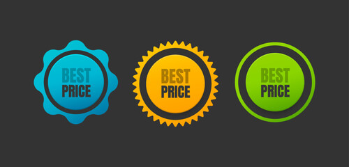 Wall Mural - best price red badge isolated on white background. best price tag. vector illustration