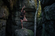 © Artificial South - Yogi in nature doing Tree Pose (Vrikshasana)