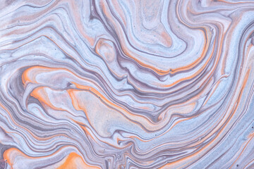 Wall Mural - abstract fluid art background light blue and gray colors. liquid marble. acrylic painting on canvas 