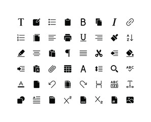Poster - Text Editor Glyph Icon Set