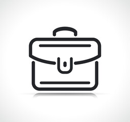 Poster - briefcase or suitcase line icon