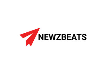 Wall Mural - Newzbeats news paper airplane logo design template
