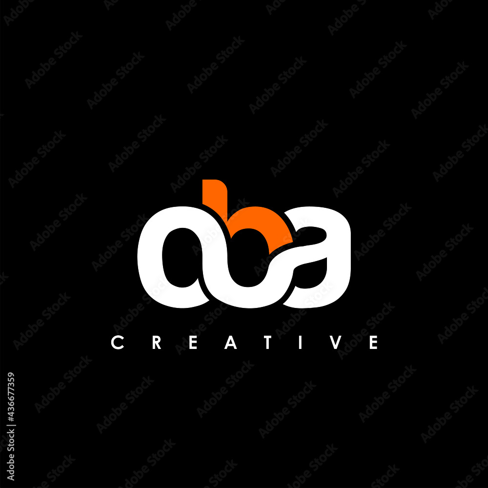 OBA Letter Initial Logo Design Template Vector Illustration - obrazy, fototapety, plakaty 