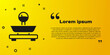 © Kostiantyn - Black Scales icon isolated on yellow background. Weight measure equipment. Vector