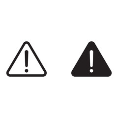 Danger sign vector icon. Attention caution illustration