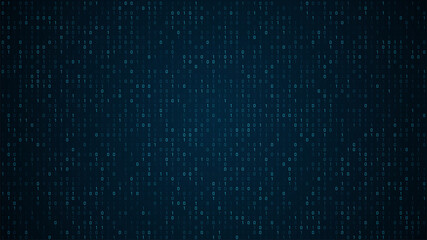 Wall Mural - Binary code abstract technology background. Global network