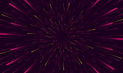 Poster - Speed lights abstract background travel through time and space. Fast movement hyper speed backdrop. Motion lines abstract futuristic vector background.