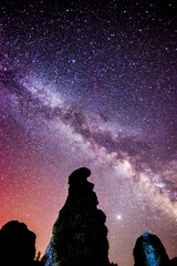 a beautiful milkyway on a night sky with stars and nice background