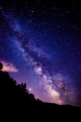 a beautiful milkyway on a night sky with stars and nice background