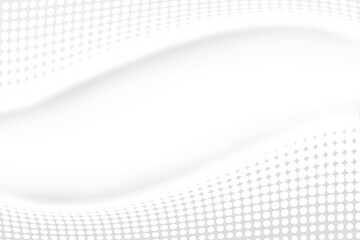 Aufkleber - halftone wave white and grey abstract background  use for illustration business design and technology