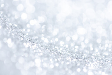 Wall Mural - white, grey and silver blur bokeh abstract background. christmas blurred beautiful shiny Christmas lights.