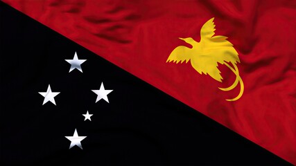 Papa New Guinea  flag 4k 