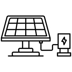 Wall Mural - Solar panel icon