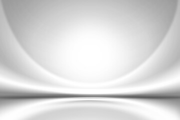 Aufkleber - White and gray abstract background waves and smooth light trails That are blurred and soft  For design and display work