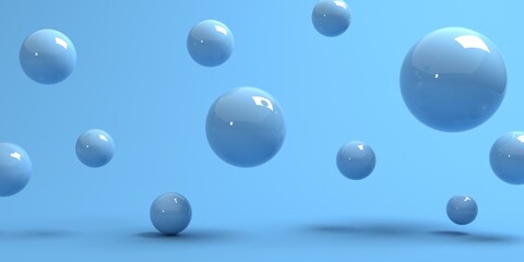 Poster - 3D render of abstract spheres