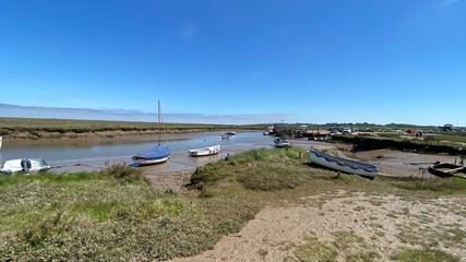 Wall Mural - boats, low tide, norfolk, morston quay, boat trip, Blakeney, National Nature Reserve, Blakeney quay, National, Nature, Reserve